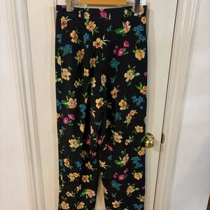 Vintage floral 90s wide legs pants OBSESSED so cute